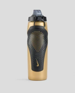 Nike Refuel Locking Lid 950ml Drink Bottle Gold/black New