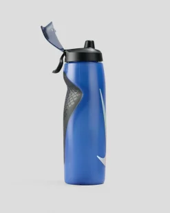 Nike Refuel Locking Lid 950ml Drink Bottle Blue/silver Online