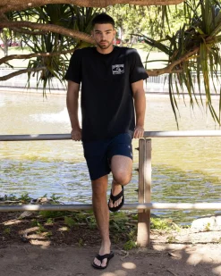Salty Life Reign Elastic Waist Shorts Navy Clearance