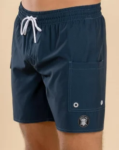 Salty Life Reign Elastic Waist Shorts Navy Clearance