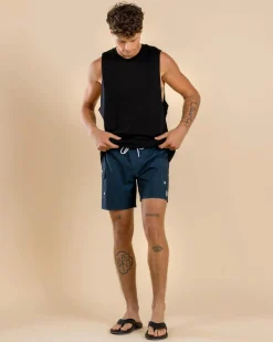 Salty Life Reign Elastic Waist Shorts Navy Clearance