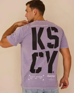 Kiss Chacey Reinforced Relaxed T-Shirt Pigment Lavender Grey Sale