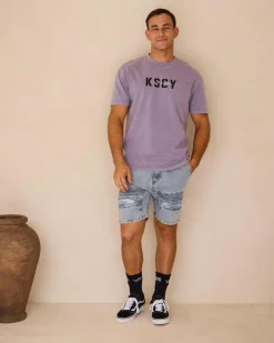 Kiss Chacey Reinforced Relaxed T-Shirt Pigment Lavender Grey Sale