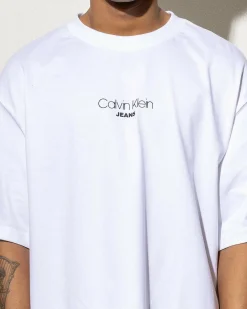 Calvin Klein Relaxed Fit Graphic T-Shirt Brilliant White Online