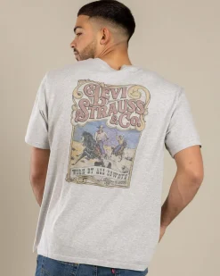 Levi's Relaxed Fit T-Shirt Worn By Cowboys Light Heather New