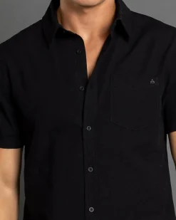 Lucid Requisite Short Sleeve Shirt Black Clearance