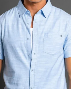 Lucid Requisite Short Sleeve Shirt Light Blue Sale
