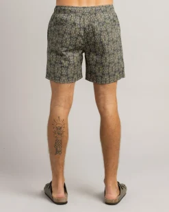 Skylark Retain Elastic Waist Shorts Slate Blue