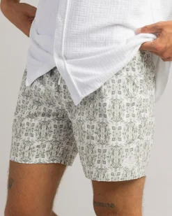 Skylark Retain Elastic Waist Shorts Off White