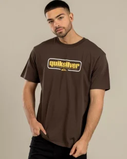 Quiksilver Retro Box T-Shirt Chocolate Brown Sale