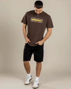 Quiksilver Retro Box T-Shirt Chocolate Brown Sale