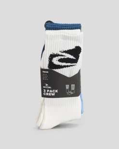 Rip Curl Retro Crew Socks 3 Pack Dark Navy
