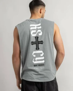 Kiss Chacey Rev Dual Curved Muscle Tank Pigment Neutral Grey Online