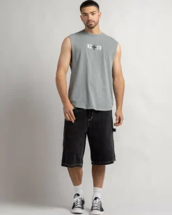 Kiss Chacey Rev Dual Curved Muscle Tank Pigment Neutral Grey Online