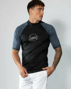 Skylark Revert Short Sleeve Rash Vest Black Best