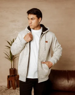 Billabong Revolt Zip Thru Hooded Jacket Light Grey Heather Online