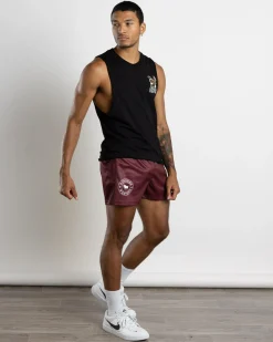 Ringers Western Ringers Footy Shorts Burgundy Clearance