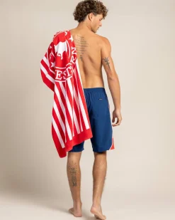 Ringers Western Ringers Stripe Towel Red Clearance