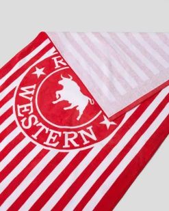 Ringers Western Ringers Stripe Towel Red Clearance