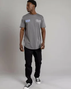 Nena & Pasadena Riot Dual Curved T-Shirt Charcoal Sale