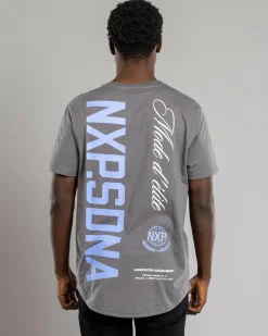 Nena & Pasadena Riot Dual Curved T-Shirt Charcoal Sale