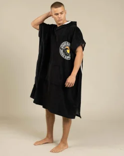 Jacks Rising Sun Hooded Towel Black Outlet