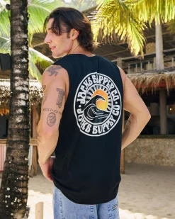 Jacks Rising Sun Muscle Tank Black Best