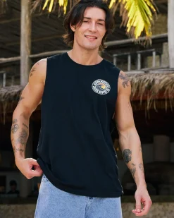 Jacks Rising Sun Muscle Tank Black Best