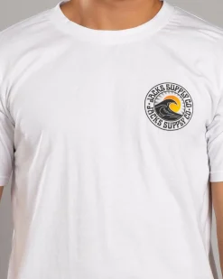 Jacks Rising Sun T-Shirt White New