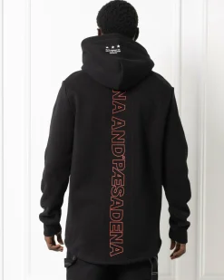 Nena & Pasadena Risk Dual Curved Hoodie Jet Black Outlet