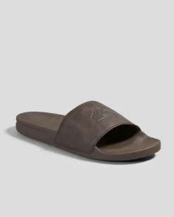 Quiksilver Rivi Nubuck Slides Brown 1