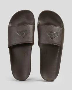 Quiksilver Rivi Nubuck Slides Brown 1