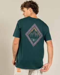 Billabong Rockies ADIV T-Shirt Spruce Green Discount