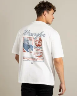 Wrangler 1800-Rodeo Slacker T-Shirt Vintage White Hot