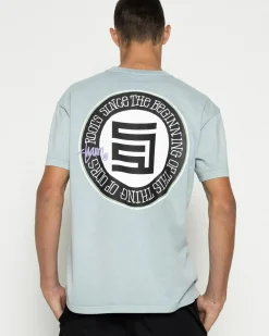 S-Double Roots Dot T-Shirt Washed Steel New