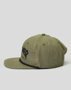 Thrasher Rope Snapback Cap Olive/black Best