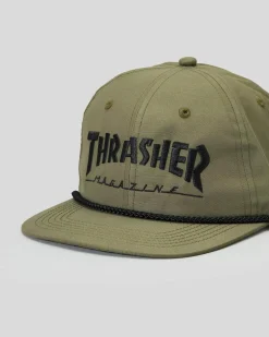 Thrasher Rope Snapback Cap Olive/black Best