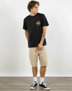 Billabong Rotor Diamond T-Shirt Washed Black Outlet