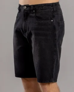Jacks Rudimental Denim Shorts Washed Black Hot