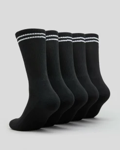 RVCA Union III Socks 5 Pack Black