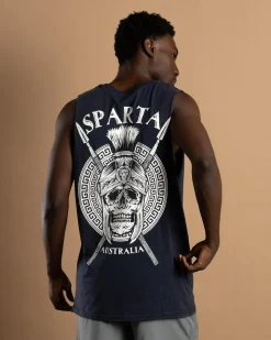 Sparta Sabre Muscle Tank Navy Acid Online