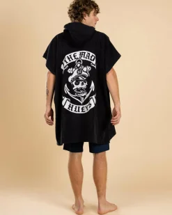 The Mad Hueys Sailor Anchor Hooded Towel Black Online