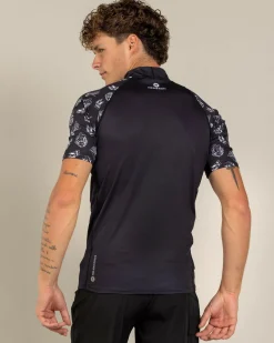 The Mad Hueys Sailor Anchor Short Sleeve Rash Vest Black Sale