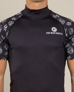The Mad Hueys Sailor Anchor Short Sleeve Rash Vest Black Sale