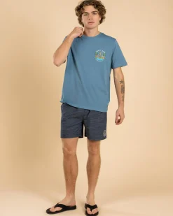 Salty Life Salted Souls T-Shirt Blue Hot