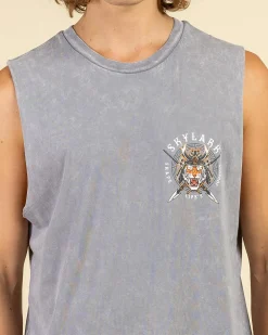 Skylark Samurai Muscle Tank Lt Grey Acid Online