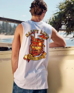 Salty Life Sapore Muscle Tank White Best