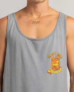 Salty Life Sapore Singlet Lt Grey Acid Sale