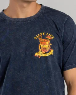 Salty Life Sapore T-Shirt Navy Acid Hot