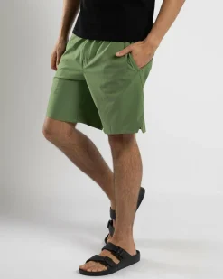 Volcom Saturdazze Elastic Waist Shorts Dusty Green Outlet